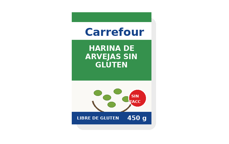 Carrefour Sin Gluten Harina de Arvejas 450 g