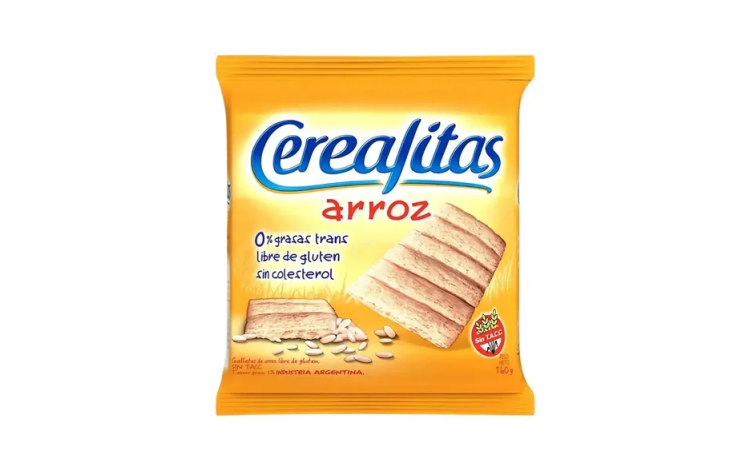 Cerealitas Galletitas de Arroz Saladas Sin TACC 160 g