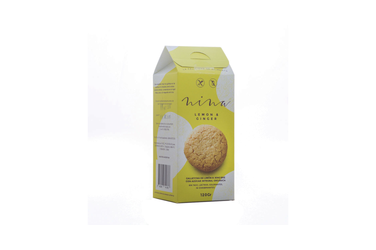 Nina Galletitas Limón y Jengibre Sin TACC 120 g