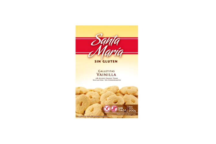 Santa María Galletitas Sin TACC Vainilla 200 g